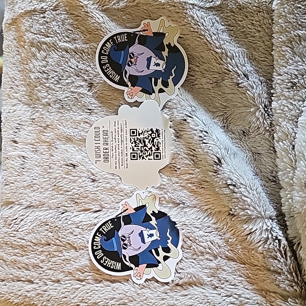 Rare Dutch Bros Halloween Magic Wizard 🧙 Sticker Wishes Do Come True
